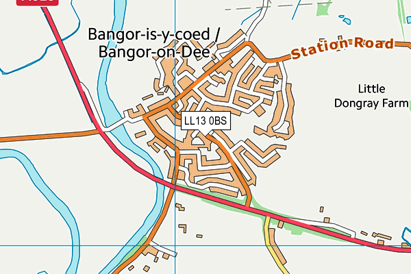 LL13 0BS map - OS VectorMap District (Ordnance Survey) LL13 0BS map - OS VectorMap District (Ordnance Survey)