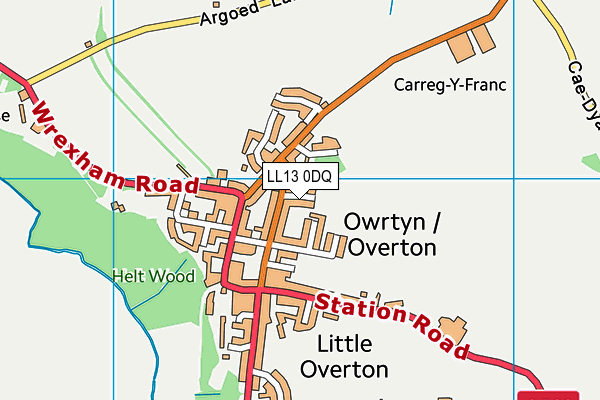 LL13 0DQ map - OS VectorMap District (Ordnance Survey) LL13 0DQ map - OS VectorMap District (Ordnance Survey)