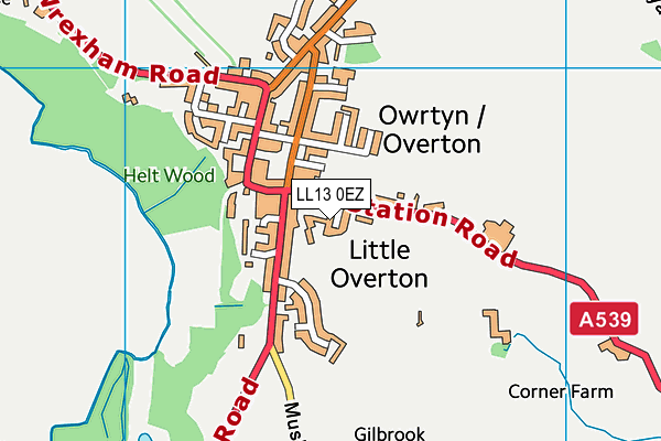 LL13 0EZ map - OS VectorMap District (Ordnance Survey) LL13 0EZ map - OS VectorMap District (Ordnance Survey)