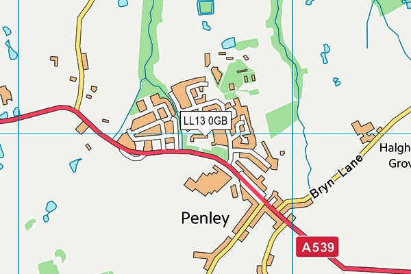 LL13 0GB map - OS VectorMap District (Ordnance Survey) LL13 0GB map - OS VectorMap District (Ordnance Survey)