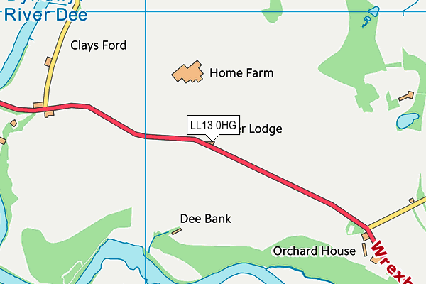 LL13 0HG map - OS VectorMap District (Ordnance Survey) LL13 0HG map - OS VectorMap District (Ordnance Survey)