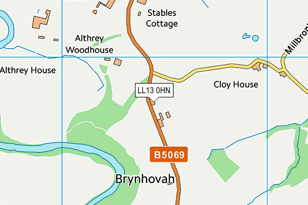LL13 0HN map - OS VectorMap District (Ordnance Survey) LL13 0HN map - OS VectorMap District (Ordnance Survey)