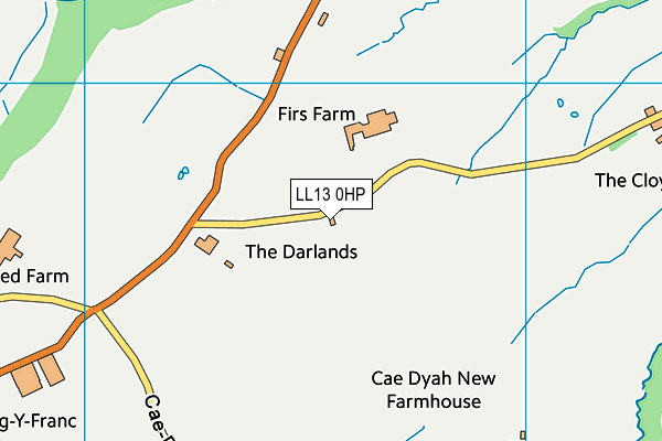 LL13 0HP map - OS VectorMap District (Ordnance Survey) LL13 0HP map - OS VectorMap District (Ordnance Survey)