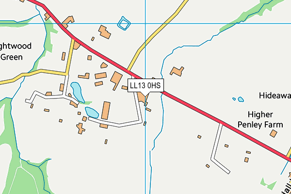 LL13 0HS map - OS VectorMap District (Ordnance Survey) LL13 0HS map - OS VectorMap District (Ordnance Survey)