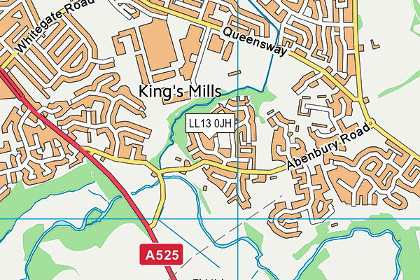 LL13 0JH map - OS VectorMap District (Ordnance Survey) LL13 0JH map - OS VectorMap District (Ordnance Survey)