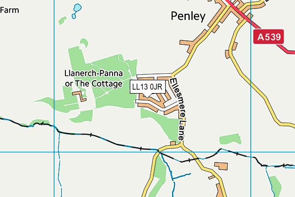 LL13 0JR map - OS VectorMap District (Ordnance Survey) LL13 0JR map - OS VectorMap District (Ordnance Survey)