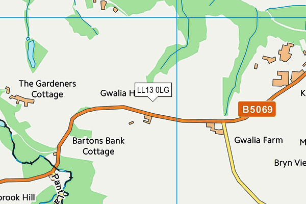 LL13 0LG map - OS VectorMap District (Ordnance Survey) LL13 0LG map - OS VectorMap District (Ordnance Survey)