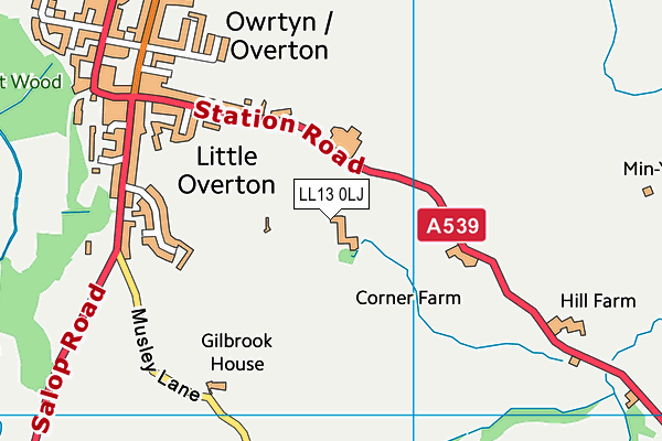 LL13 0LJ map - OS VectorMap District (Ordnance Survey) LL13 0LJ map - OS VectorMap District (Ordnance Survey)