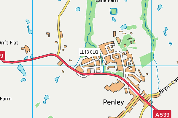 LL13 0LQ map - OS VectorMap District (Ordnance Survey) LL13 0LQ map - OS VectorMap District (Ordnance Survey)