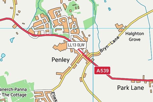LL13 0LW map - OS VectorMap District (Ordnance Survey) LL13 0LW map - OS VectorMap District (Ordnance Survey)