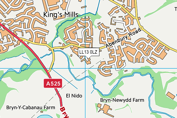 LL13 0LZ map - OS VectorMap District (Ordnance Survey) LL13 0LZ map - OS VectorMap District (Ordnance Survey)
