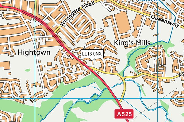 LL13 0NX map - OS VectorMap District (Ordnance Survey) LL13 0NX map - OS VectorMap District (Ordnance Survey)