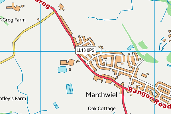 LL13 0PS map - OS VectorMap District (Ordnance Survey) LL13 0PS map - OS VectorMap District (Ordnance Survey)