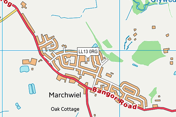 LL13 0RG map - OS VectorMap District (Ordnance Survey) LL13 0RG map - OS VectorMap District (Ordnance Survey)