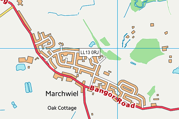 LL13 0RJ map - OS VectorMap District (Ordnance Survey) LL13 0RJ map - OS VectorMap District (Ordnance Survey)