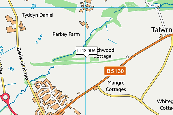 LL13 0UA map - OS VectorMap District (Ordnance Survey) LL13 0UA map - OS VectorMap District (Ordnance Survey)