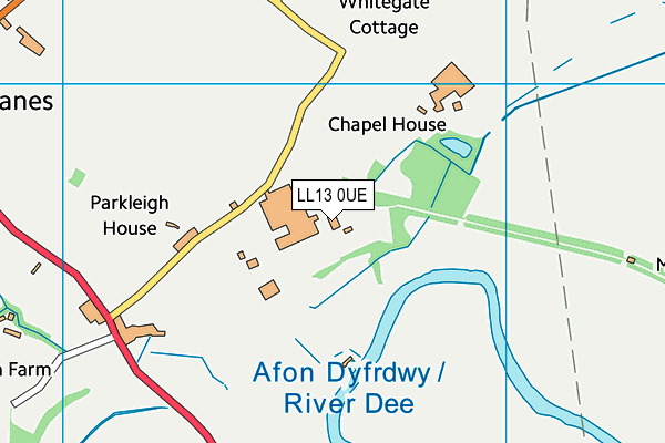 LL13 0UE map - OS VectorMap District (Ordnance Survey) LL13 0UE map - OS VectorMap District (Ordnance Survey)