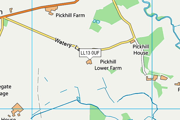 LL13 0UF map - OS VectorMap District (Ordnance Survey) LL13 0UF map - OS VectorMap District (Ordnance Survey)