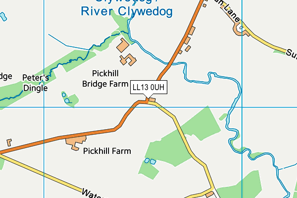 LL13 0UH map - OS VectorMap District (Ordnance Survey) LL13 0UH map - OS VectorMap District (Ordnance Survey)