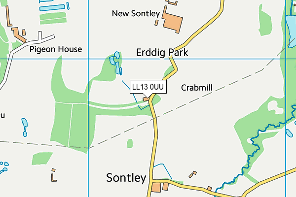 LL13 0UU map - OS VectorMap District (Ordnance Survey) LL13 0UU map - OS VectorMap District (Ordnance Survey)