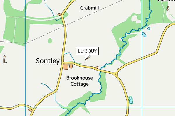 LL13 0UY map - OS VectorMap District (Ordnance Survey) LL13 0UY map - OS VectorMap District (Ordnance Survey)