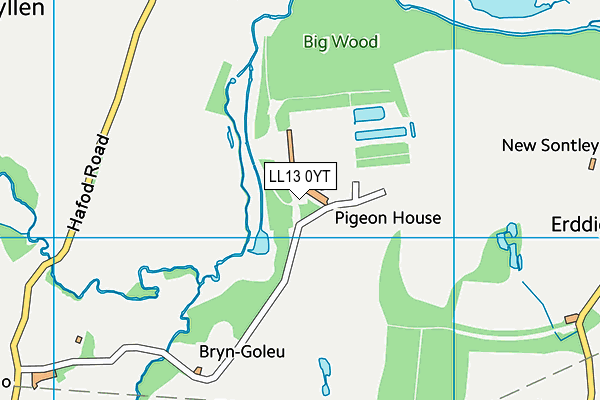 LL13 0YT map - OS VectorMap District (Ordnance Survey) LL13 0YT map - OS VectorMap District (Ordnance Survey)