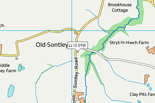 LL13 0YW map - OS VectorMap District (Ordnance Survey) LL13 0YW map - OS VectorMap District (Ordnance Survey)