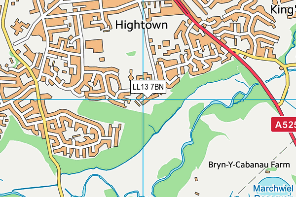 LL13 7BN map - OS VectorMap District (Ordnance Survey) LL13 7BN map - OS VectorMap District (Ordnance Survey)