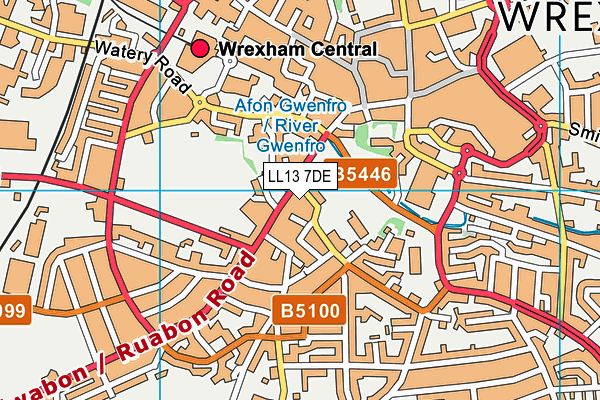 LL13 7DE map - OS VectorMap District (Ordnance Survey) LL13 7DE map - OS VectorMap District (Ordnance Survey)