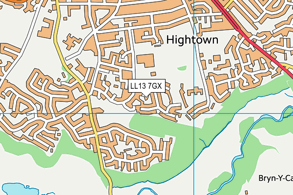 LL13 7GX map - OS VectorMap District (Ordnance Survey) LL13 7GX map - OS VectorMap District (Ordnance Survey)