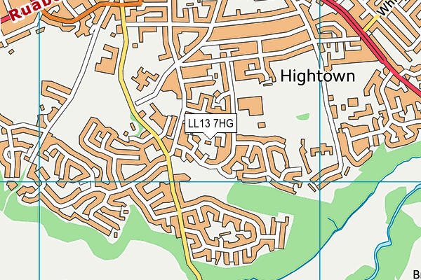 LL13 7HG map - OS VectorMap District (Ordnance Survey) LL13 7HG map - OS VectorMap District (Ordnance Survey)