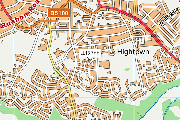 LL13 7HH map - OS VectorMap District (Ordnance Survey) LL13 7HH map - OS VectorMap District (Ordnance Survey)