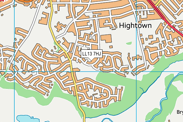 LL13 7HJ map - OS VectorMap District (Ordnance Survey) LL13 7HJ map - OS VectorMap District (Ordnance Survey)