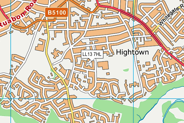 LL13 7HL map - OS VectorMap District (Ordnance Survey) LL13 7HL map - OS VectorMap District (Ordnance Survey)
