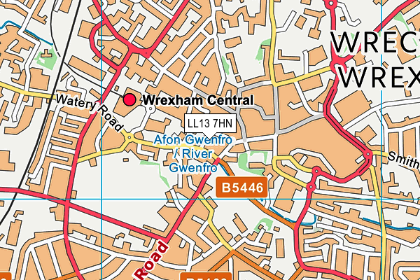 LL13 7HN map - OS VectorMap District (Ordnance Survey) LL13 7HN map - OS VectorMap District (Ordnance Survey)