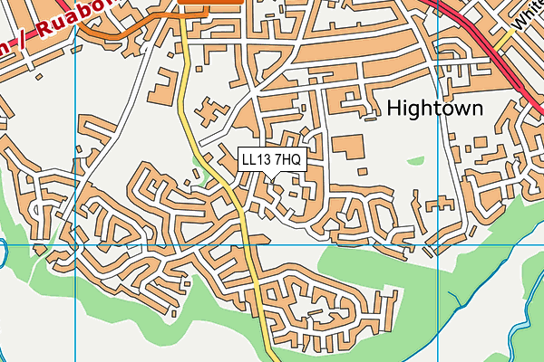 LL13 7HQ map - OS VectorMap District (Ordnance Survey) LL13 7HQ map - OS VectorMap District (Ordnance Survey)