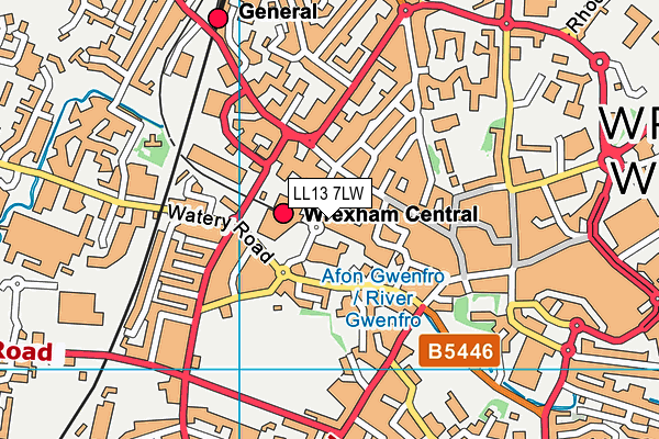 LL13 7LW map - OS VectorMap District (Ordnance Survey) LL13 7LW map - OS VectorMap District (Ordnance Survey)