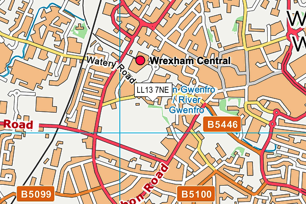 LL13 7NE map - OS VectorMap District (Ordnance Survey) LL13 7NE map - OS VectorMap District (Ordnance Survey)