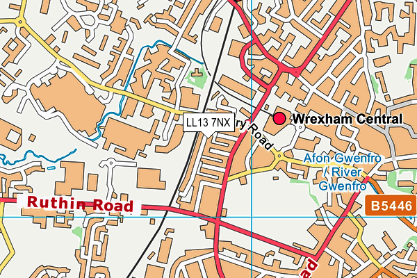 LL13 7NX map - OS VectorMap District (Ordnance Survey) LL13 7NX map - OS VectorMap District (Ordnance Survey)