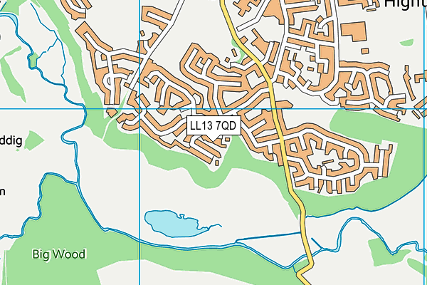 LL13 7QD map - OS VectorMap District (Ordnance Survey) LL13 7QD map - OS VectorMap District (Ordnance Survey)