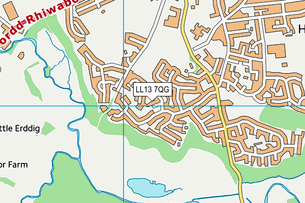 LL13 7QG map - OS VectorMap District (Ordnance Survey) LL13 7QG map - OS VectorMap District (Ordnance Survey)