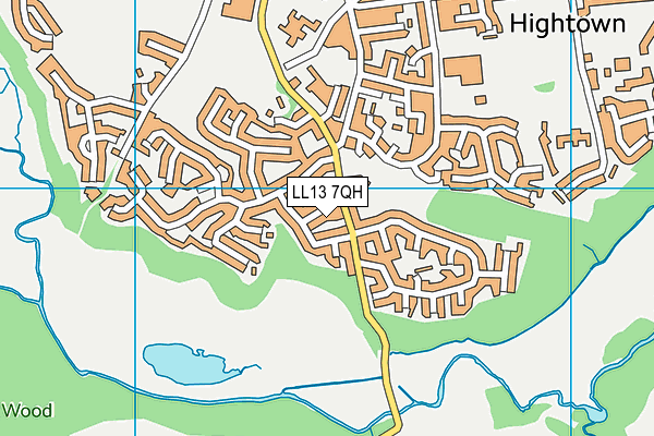 LL13 7QH map - OS VectorMap District (Ordnance Survey) LL13 7QH map - OS VectorMap District (Ordnance Survey)