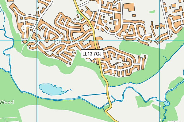 LL13 7QJ map - OS VectorMap District (Ordnance Survey) LL13 7QJ map - OS VectorMap District (Ordnance Survey)