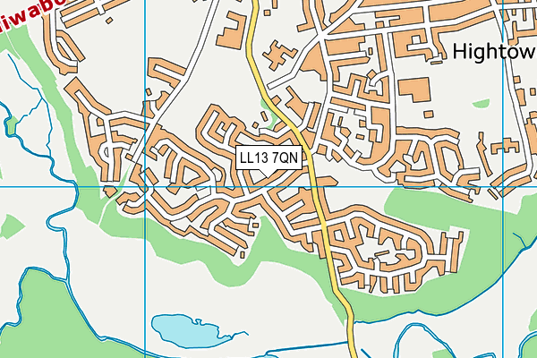 LL13 7QN map - OS VectorMap District (Ordnance Survey) LL13 7QN map - OS VectorMap District (Ordnance Survey)