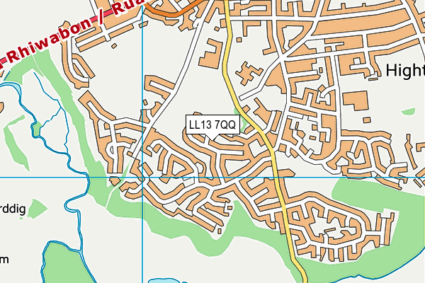 LL13 7QQ map - OS VectorMap District (Ordnance Survey) LL13 7QQ map - OS VectorMap District (Ordnance Survey)