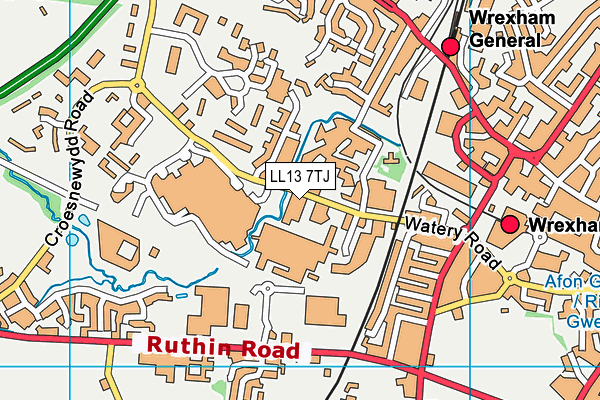 LL13 7TJ map - OS VectorMap District (Ordnance Survey) LL13 7TJ map - OS VectorMap District (Ordnance Survey)