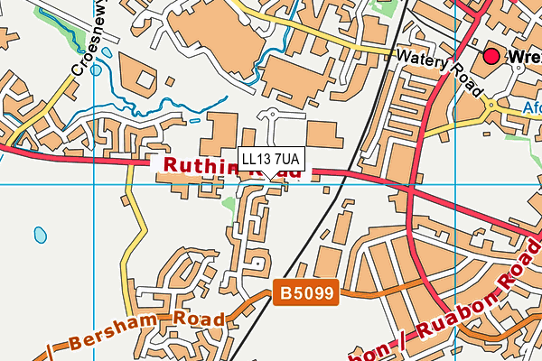 LL13 7UA map - OS VectorMap District (Ordnance Survey) LL13 7UA map - OS VectorMap District (Ordnance Survey)