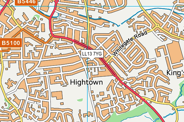 LL13 7YG map - OS VectorMap District (Ordnance Survey) LL13 7YG map - OS VectorMap District (Ordnance Survey)