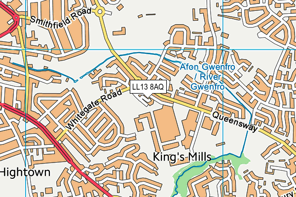 LL13 8AQ map - OS VectorMap District (Ordnance Survey) LL13 8AQ map - OS VectorMap District (Ordnance Survey)