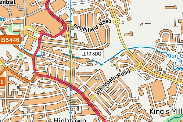 LL13 8DQ map - OS VectorMap District (Ordnance Survey) LL13 8DQ map - OS VectorMap District (Ordnance Survey)